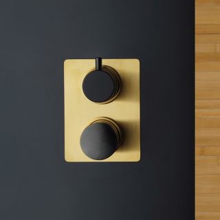 Встраиваемый смеситель для ванны Paini Domus 18PJ691PZ матовое золото